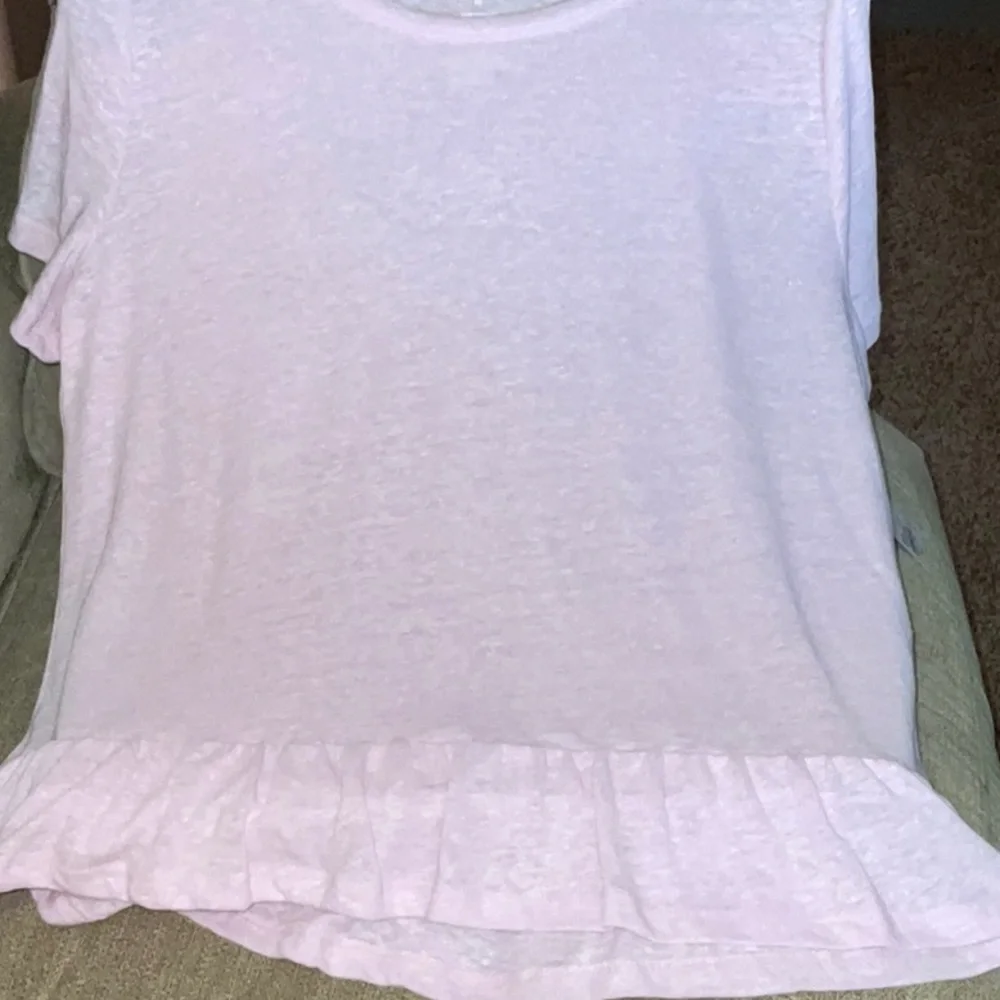 Sonoma Light Pink Sheer peplum Top, NEW, Size Sm, lightweight. - Picture 3 of 8